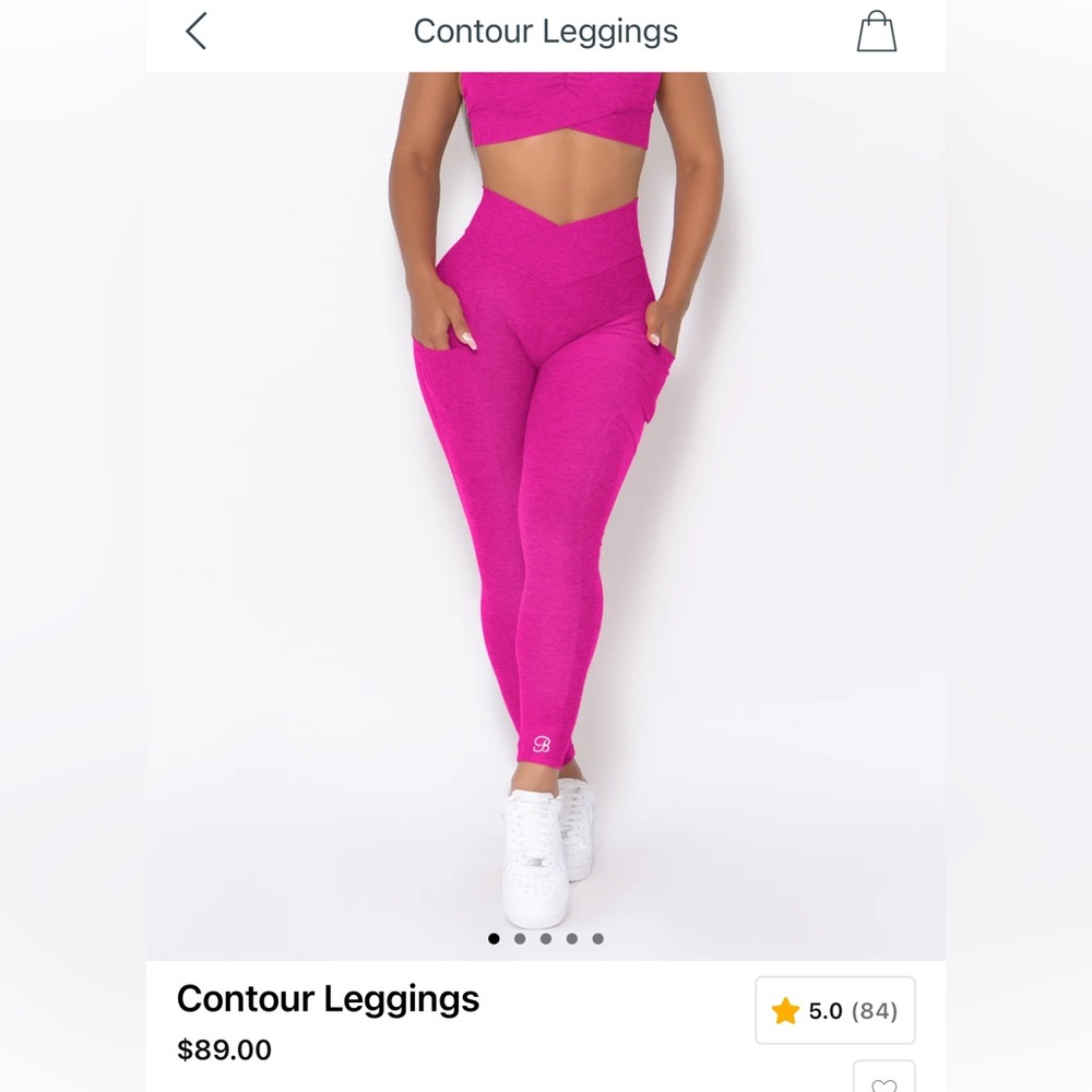 Bombshell Best Seller Contour  Leggings in Pink , Good Condition. size SM